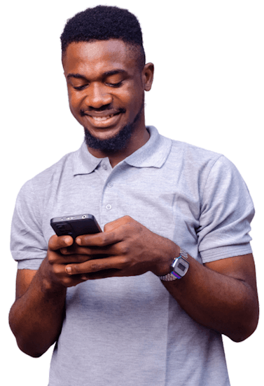 Member accessing services on a phone